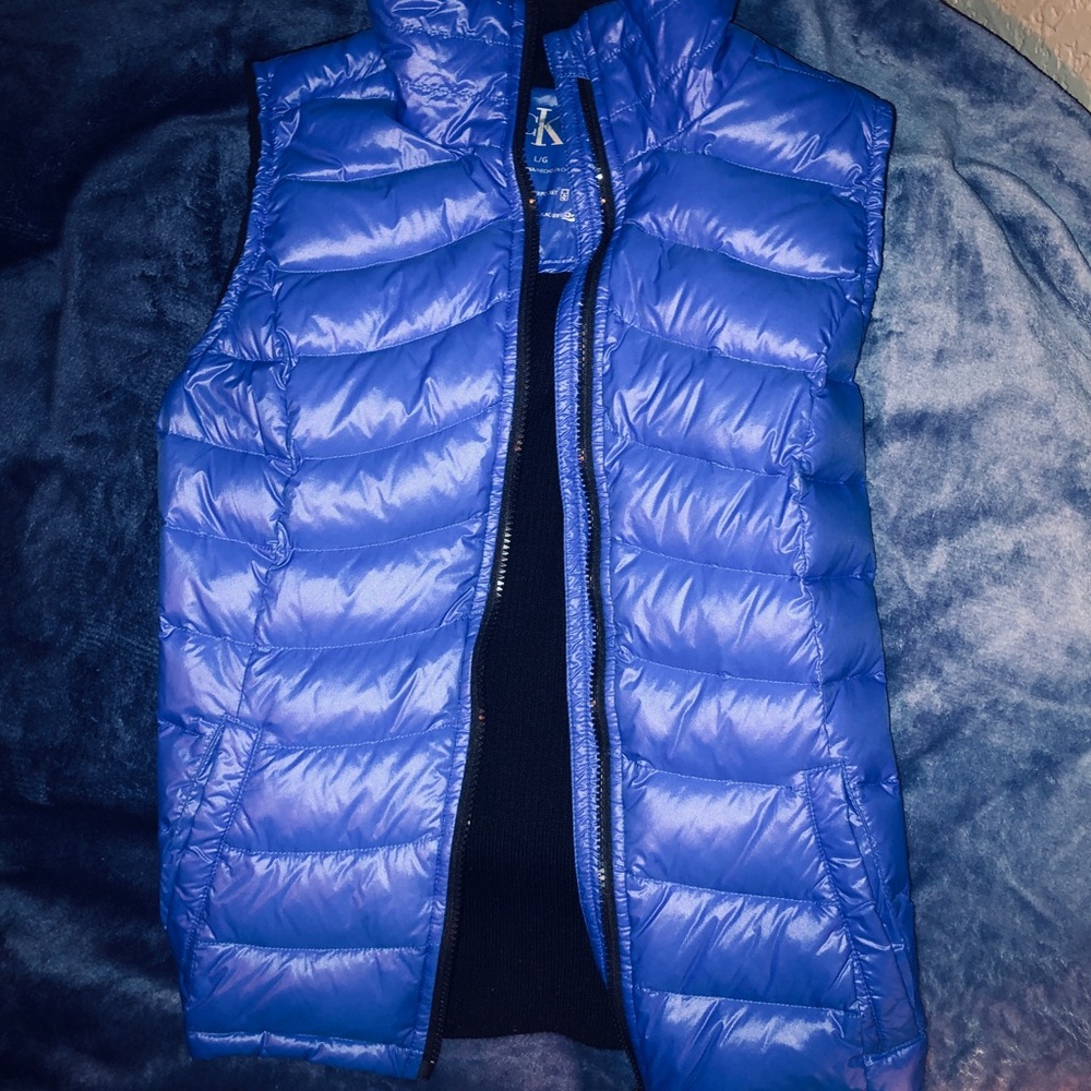 Calvin Klein blue puffy vest